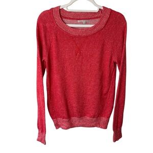 GAP Women's Vibrant Red Crew Neck Sweater Size XS Cozy Knit Classic Fall Winter